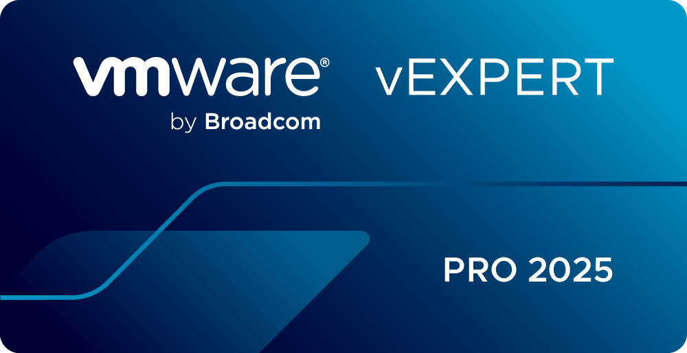 VMware vExpert PRO 2025 badge